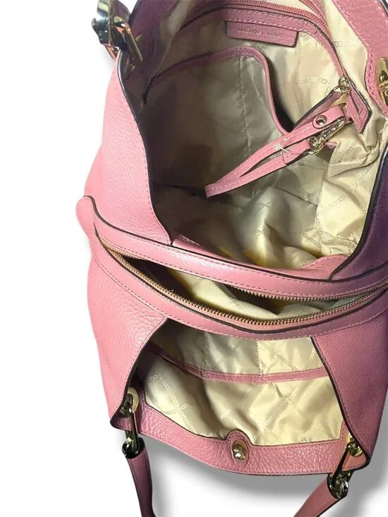 NWOT - MICHAEL KORS Rose Raven Pebbled Leather Large Shoulder Bag item #40422 - Picture 2 of 4